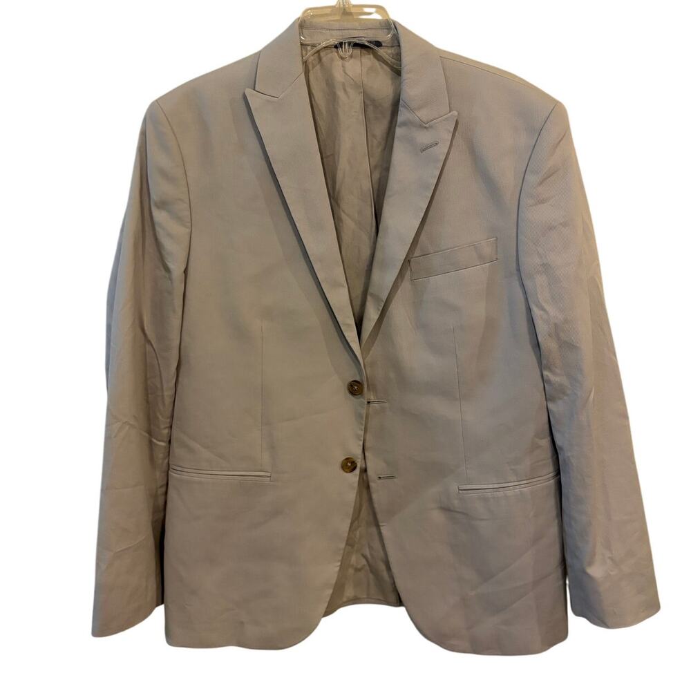 Banana‎ Republic Cotton Beige Corduroy Long Sleeve Two Button Blazer Size 42S